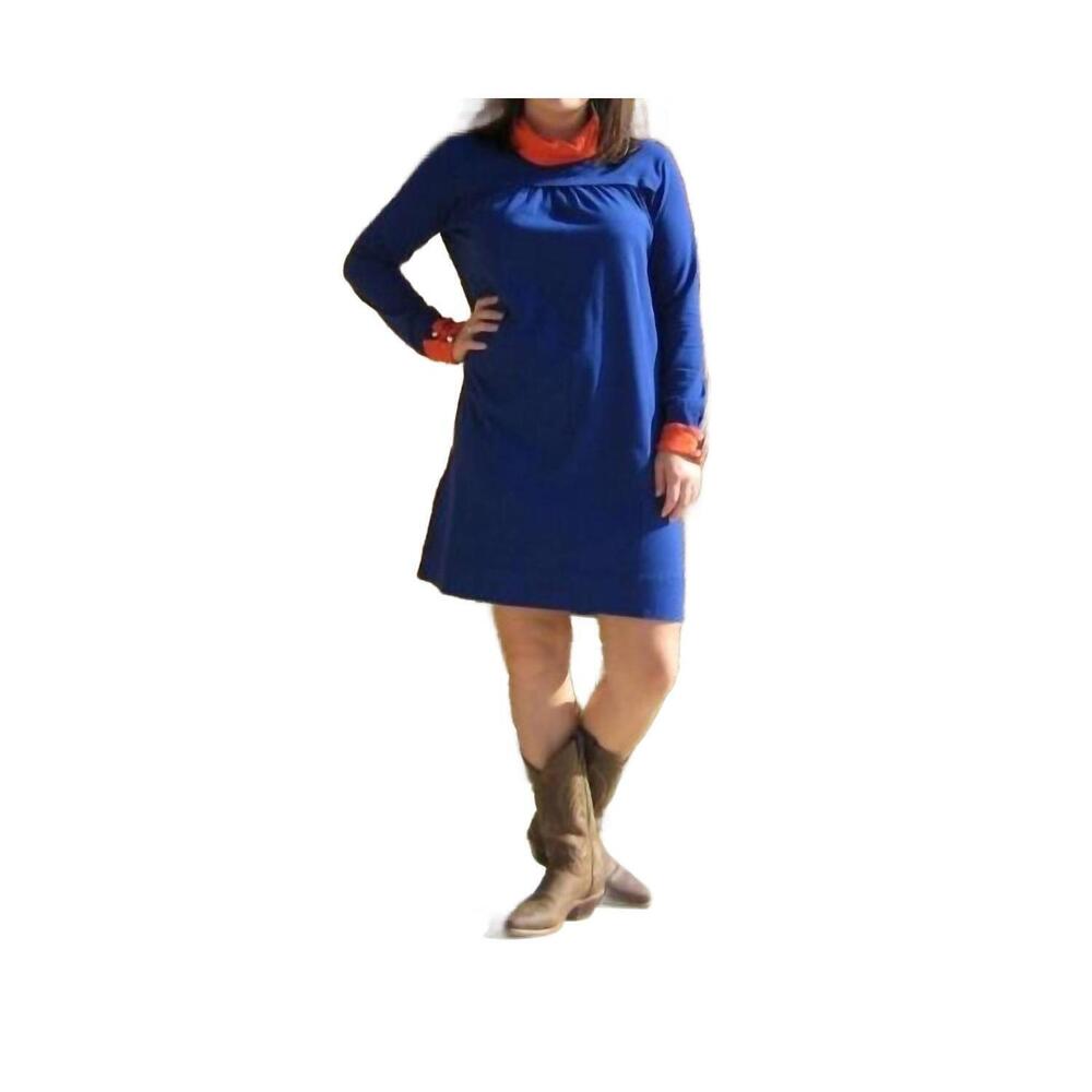 NEW TRU COLORS amanda dress in blue/red